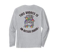 This Badass IS AN Autism Mama Meme sulla Posteriore Maglia a Manica