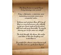 This Being Human is a Guest House Rumi Poem Every Morning a New Arrival a Joy a Depression a Meanness ...: 6 x 9 Blank Lined Notebook College Ruled