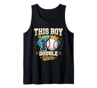 This Boy is 10 Regali per Il decimo Compleanno di Baseball a Doppia cifra Canotta