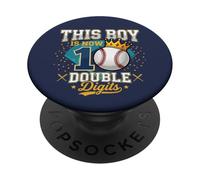 This Boy is 10 regali per il decimo compleanno di baseball a doppia cifra PopSockets PopGrip Adesivo