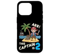 This Captain Is 2 Arr Pirate 2° compleanno per ragazzi e bambini Custodia per iPhone 16 Pro