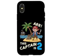 This Captain Is 2 Arr Pirate 2° compleanno per ragazzi e bambini Custodia per iPhone X/XS