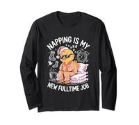 This Chick is Retired Napping New Fullt Time Job Retirement Maglia a Manica
