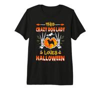 This Crazy Dog Lady Norwegian Elkhound Loves Halloween Maglietta Premium