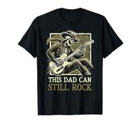 This Dad Can Still Rock Funny Father's Day, scheletro di chitarra Maglietta