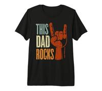 This Dad Rocks papà Rocks Rock n Roll per Il Padre Maglietta Premium