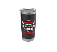This Girl Is Protected By A Firefighter Funny Firefighters Bicchiere termico in acciaio inox doppia parete