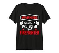 This Girl Is Protected By A Firefighter Funny Firefighters Maglietta Premium