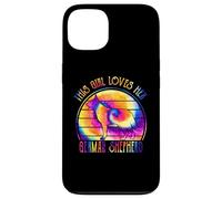 This Girl Loves Her German Shepherd Dog Tie Dye Puppy Custodia per iPhone 13