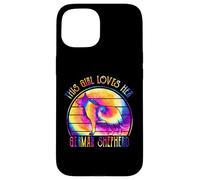 This Girl Loves Her German Shepherd Dog Tie Dye Puppy Custodia per iPhone 15