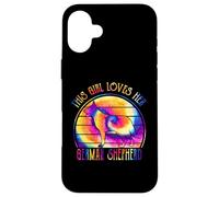 This Girl Loves Her German Shepherd Dog Tie Dye Puppy Custodia per iPhone 16 Plus