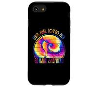 This Girl Loves Her German Shepherd Dog Tie Dye Puppy Custodia per iPhone SE (2020) / 7 / 8