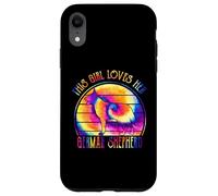 This Girl Loves Her German Shepherd Dog Tie Dye Puppy Custodia per iPhone XR