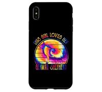 This Girl Loves Her German Shepherd Dog Tie Dye Puppy Custodia per iPhone XS Max