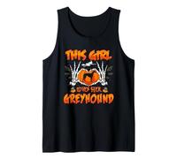 This Girl Loves Her Greyhound Dog Funny Halloween Costume Canotta