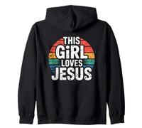 This Girl Loves Jesus Felpa con Cappuccio