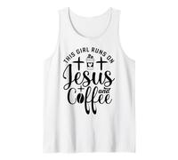 This Girl Runs On Jesus And Coffee Canotta