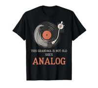 This Grandma Is Not Old Shes Analogico Festa Della Mamma Vinile Retro Maglietta