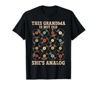 This Grandma Is Not Old Shes Analogico Retro Musica Divertente Vinile Maglietta