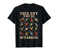 This Guy Is Not Old Hes Analogico Retro Musica Divertente Vinile Maglietta