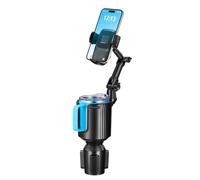 This Hill Supporto per telefono per auto, 2 in 1, universale, regolabile, a collo lungo, con base regolabile, compatibile con iPhone, Samsung e tutti gli smartphone