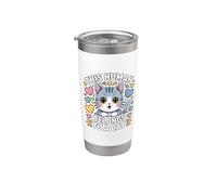 This Human Belongs To A Cat Bicchiere termico in acciaio inox doppia parete