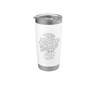 This Human Belongs To A Cat Bicchiere termico in acciaio inox doppia parete