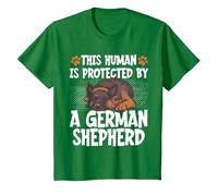 This Human Is Protected By A German Shepherd Maglietta, Bambini, Verde Mela, 12 Anni