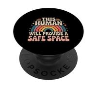 This Human Will Provide A Safe Space Supporto LGBTQ |- PopSockets PopGrip Adesivo