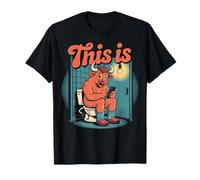 This Is a Bull Funny Mucca Funny Toilet Humor Meme Maglietta