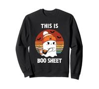 This is Boo Sheet Funny Ghost Boo Retro Halloween Spooky Felpa