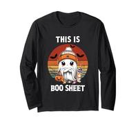 This Is Boo Sheet Funny Ghost Boo Retro Halloween Spooky Maglia a Manica