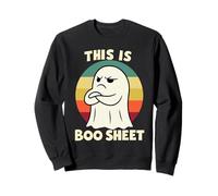 This is Boo Sheet Ghost Retro Halloween Costume Umorismo Divertente Felpa