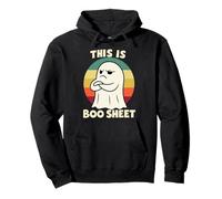 This is Boo Sheet Ghost Retro Halloween Costume Umorismo Divertente Felpa con Cappuccio