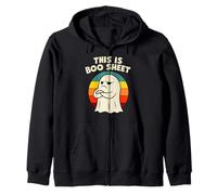 This is Boo Sheet Ghost Retro Halloween Costume Umorismo Divertente Felpa con Cappuccio