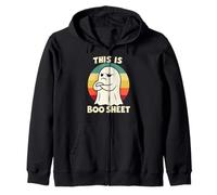 This is Boo Sheet Ghost Retro Halloween Costume Umorismo Divertente Felpa con Cappuccio