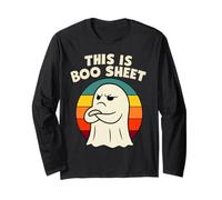 This is Boo Sheet Ghost Retro Halloween Costume Umorismo Divertente Maglia a Manica
