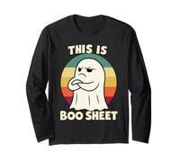 This is Boo Sheet Ghost Retro Halloween Costume Umorismo Divertente Maglia a Manica