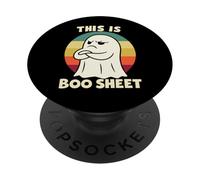 This is Boo Sheet Ghost Retro Halloween Costume Umorismo divertente PopSockets PopGrip Adesivo
