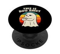 This is Boo Sheet Ghost Retro Halloween Costume Umorismo divertente PopSockets PopGrip Adesivo