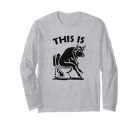 This is bullsht toro seduto su un gabinetto divertente mucca sarcastica Maglia a Manica