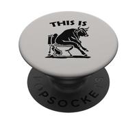 This is bullsht toro seduto su un gabinetto divertente mucca sarcastica PopSockets PopGrip Adesivo