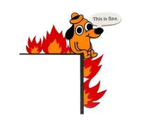 This Is Fine Everything Is Fine - Decorazioni per porte tagliafuoco con cane, angoli, telai di porte, decorazioni per la parte superiore della porta