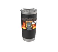 This is Fine Meme Divertente Carino Kawaii Orso Room On Fire Bicchiere termico in acciaio inox doppia parete