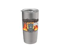 This is Fine Meme Divertente Carino Kawaii Orso Room On Fire Bicchiere termico in acciaio inox doppia parete