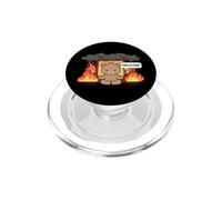 This is Fine Meme Divertente Carino Kawaii Orso Room On Fire PopSockets PopGrip per MagSafe
