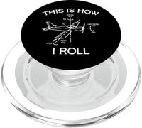 This Is How I Roll Airplane Aircraft Pilot Flying Plane Gift PopSockets PopGrip per MagSafe