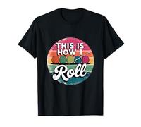 This Is How I Roll Crochet Retro Vintage Tramonto Maglietta