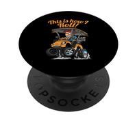 This Is How I Roll! Divertente Golf Cart Cartoon Humor Design PopSockets PopGrip Adesivo