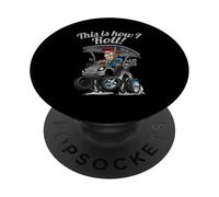 This Is How I Roll! Divertente Golf Cart Cartoon Humor Design PopSockets PopGrip Adesivo